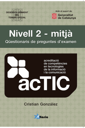 Portada Llibre ACTIC 2 NIVELL MITJÀ - QÜESTIONARIS