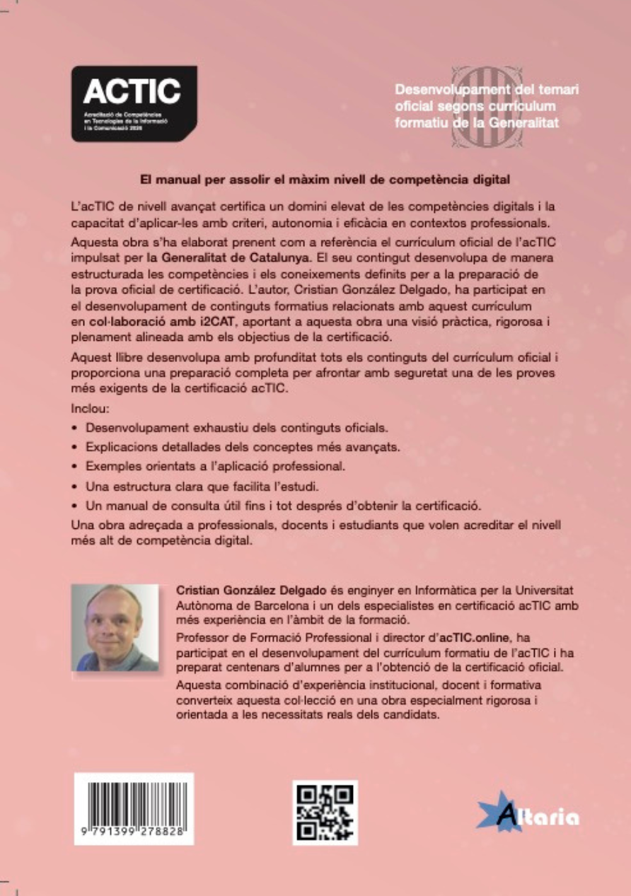 Contraportada acTIC 3 Nivell avançat Qüestionaris 2026