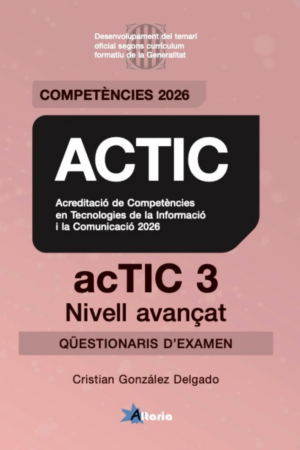 Portada acTIC 3 Nivell Avançat Qüestionaris 2026